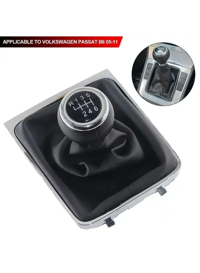 VW Passat B6 2005 2010 5 Speed PU Leather Gear Shift Knob Boot Cover - Image 5